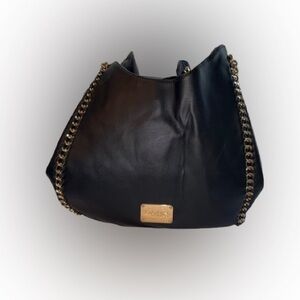 Bebe black hobo purse with gold details